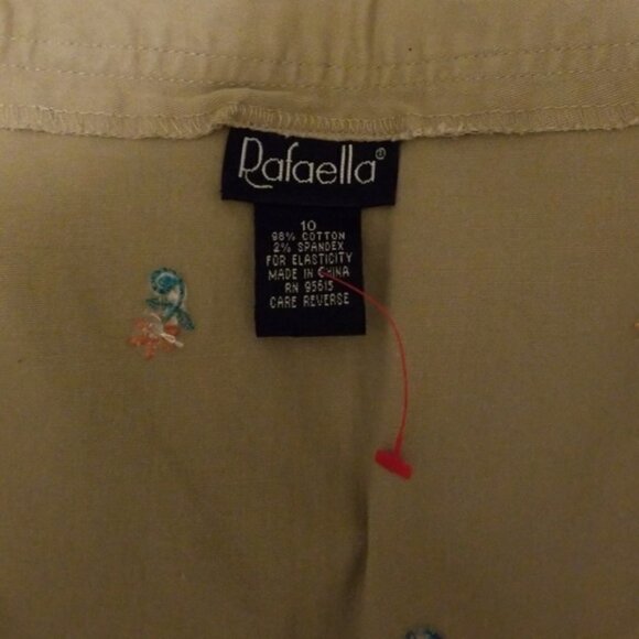 Rafaella khaki/floral skirt (10) NWOT - Picture 3 of 3